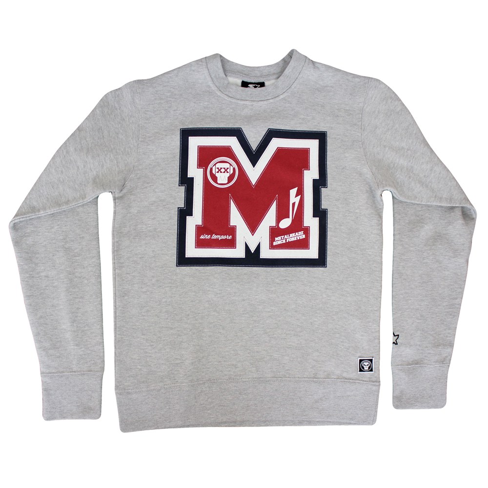 'Big M' Sweatshirt [Red M on Grey]